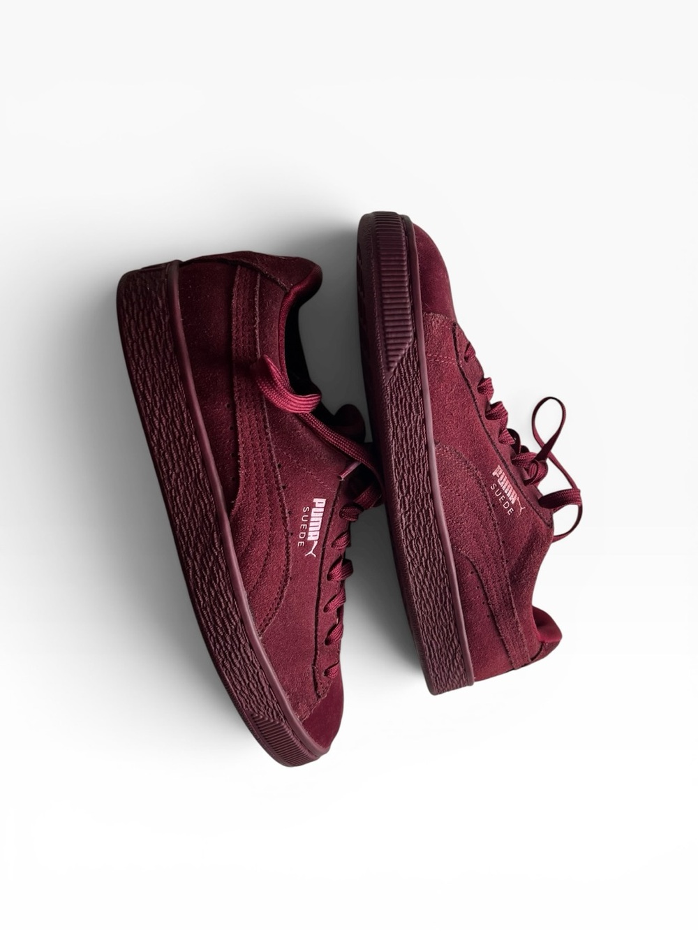 Puma Suede Low-Top Sneakers - Wine/Burgundy - Picture 2 of 8
